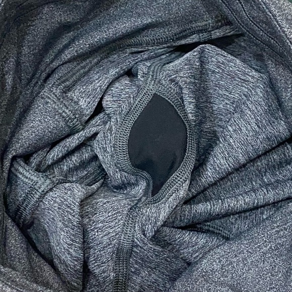 LULULEMON Swift Speed High Rise Crop 21" Heathered Black Leggings Size 2 - Picture 14 of 16